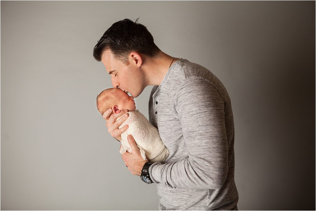 Dad and Baby Newborn Portraits